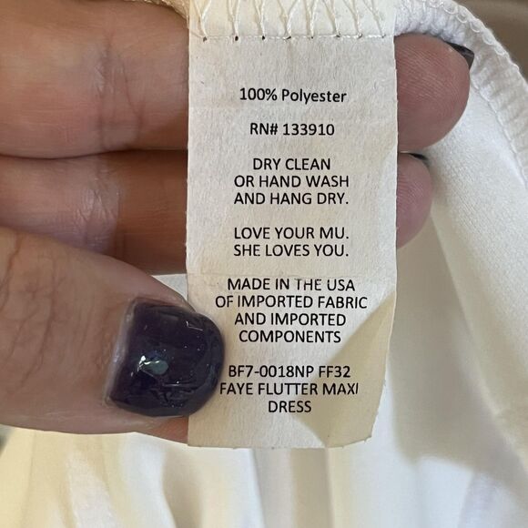 Show Me Your Mumu Dress Womens Small White Faye Flutter Maxi Floral Wedding USA - Picture 9 of 10